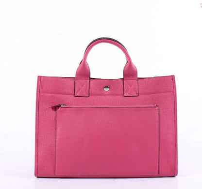 Luxury Hermes Briefcases 6008 Ladies Cow Leather Pink
