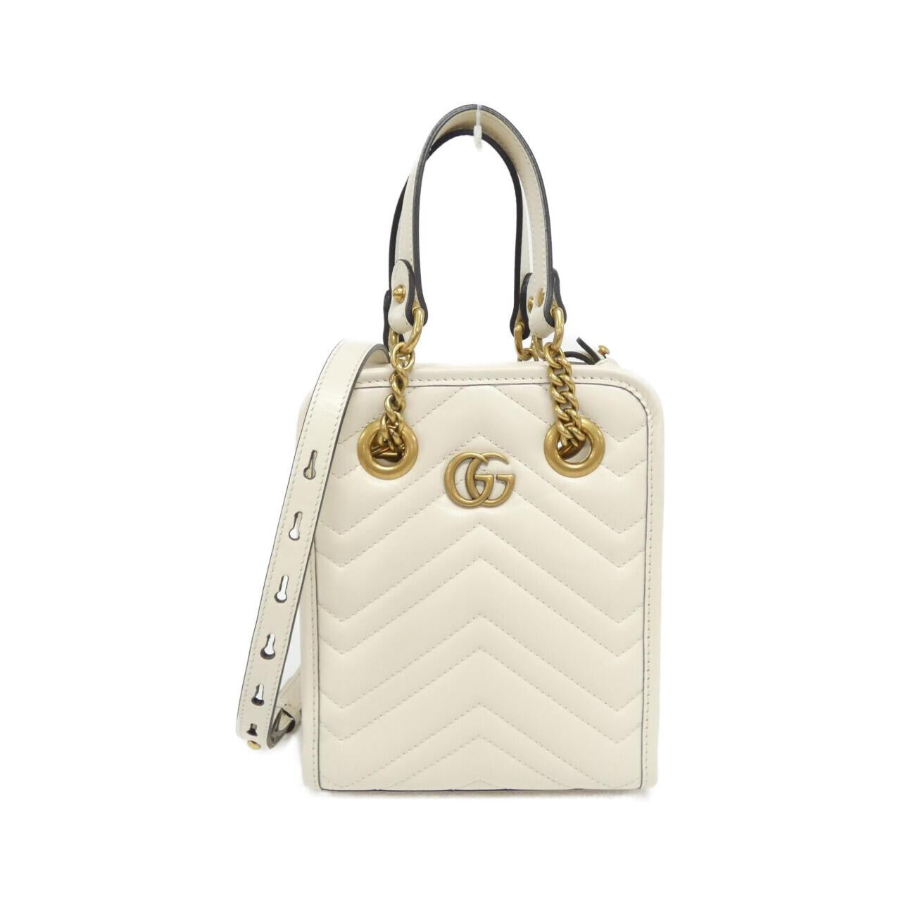 Gucci GG MARMONT Quilting Chevron Leather Shoulder Bag