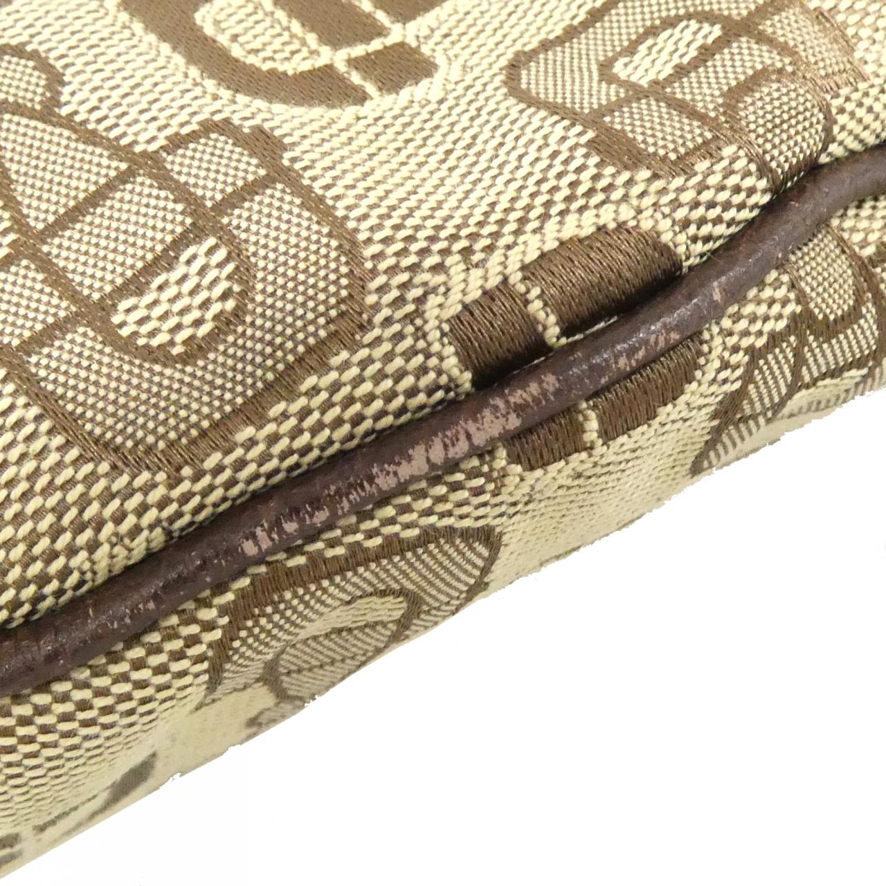 Gucci GG Canvas Leather Shoulder Bag