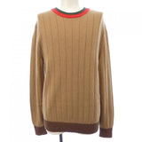 Gucci Web Stripe Camel Wool Sweater