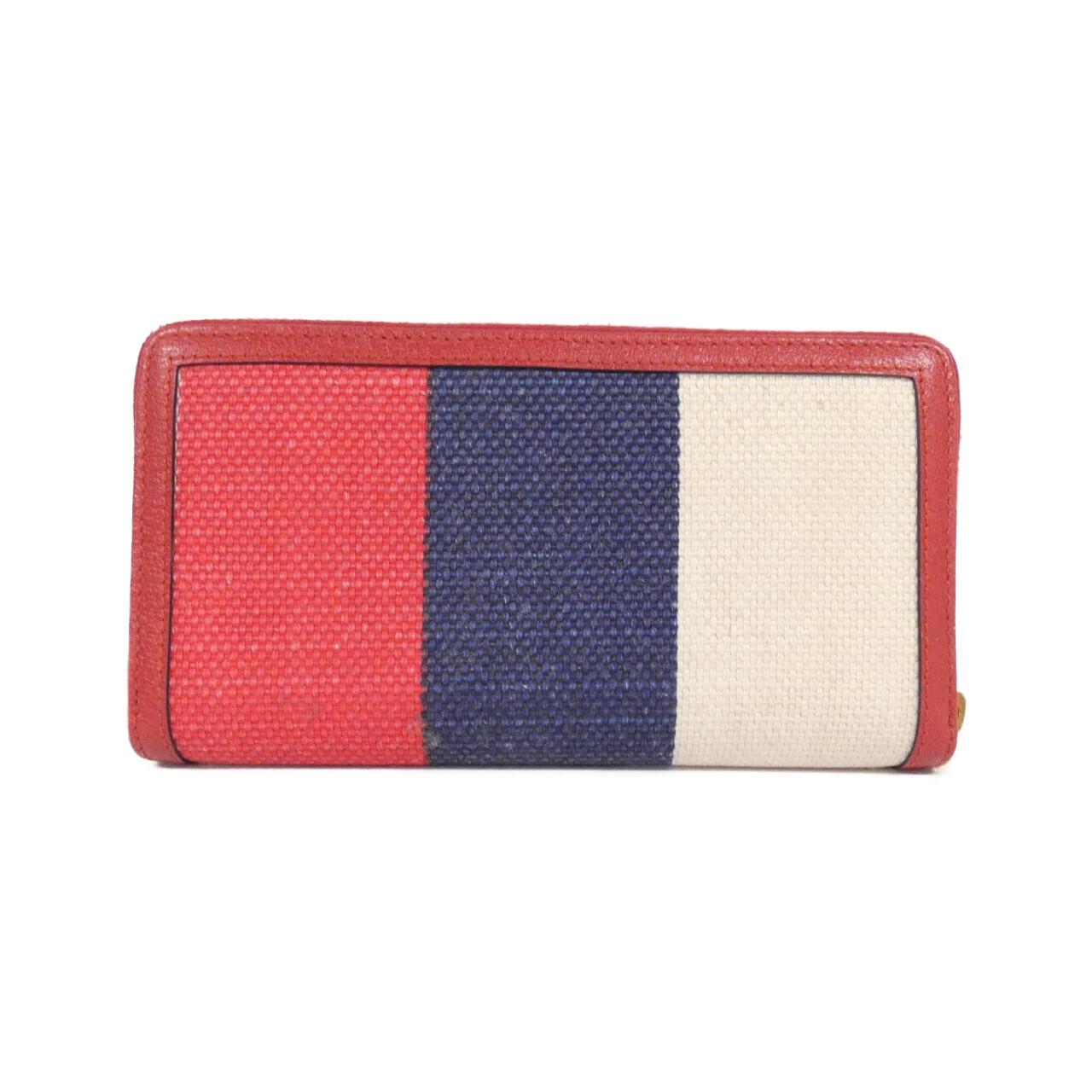 Gucci Sylvie By Adela Linen Canvas Long Wallet