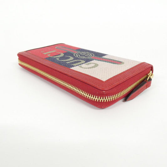Gucci Sylvie By Adela Linen Canvas Long Wallet