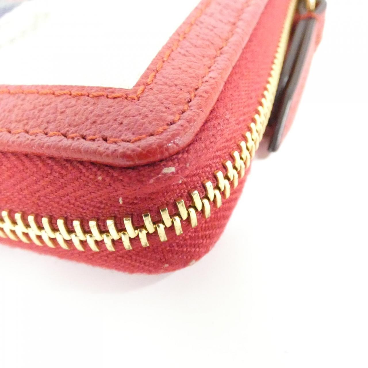 Gucci Sylvie By Adela Linen Canvas Long Wallet