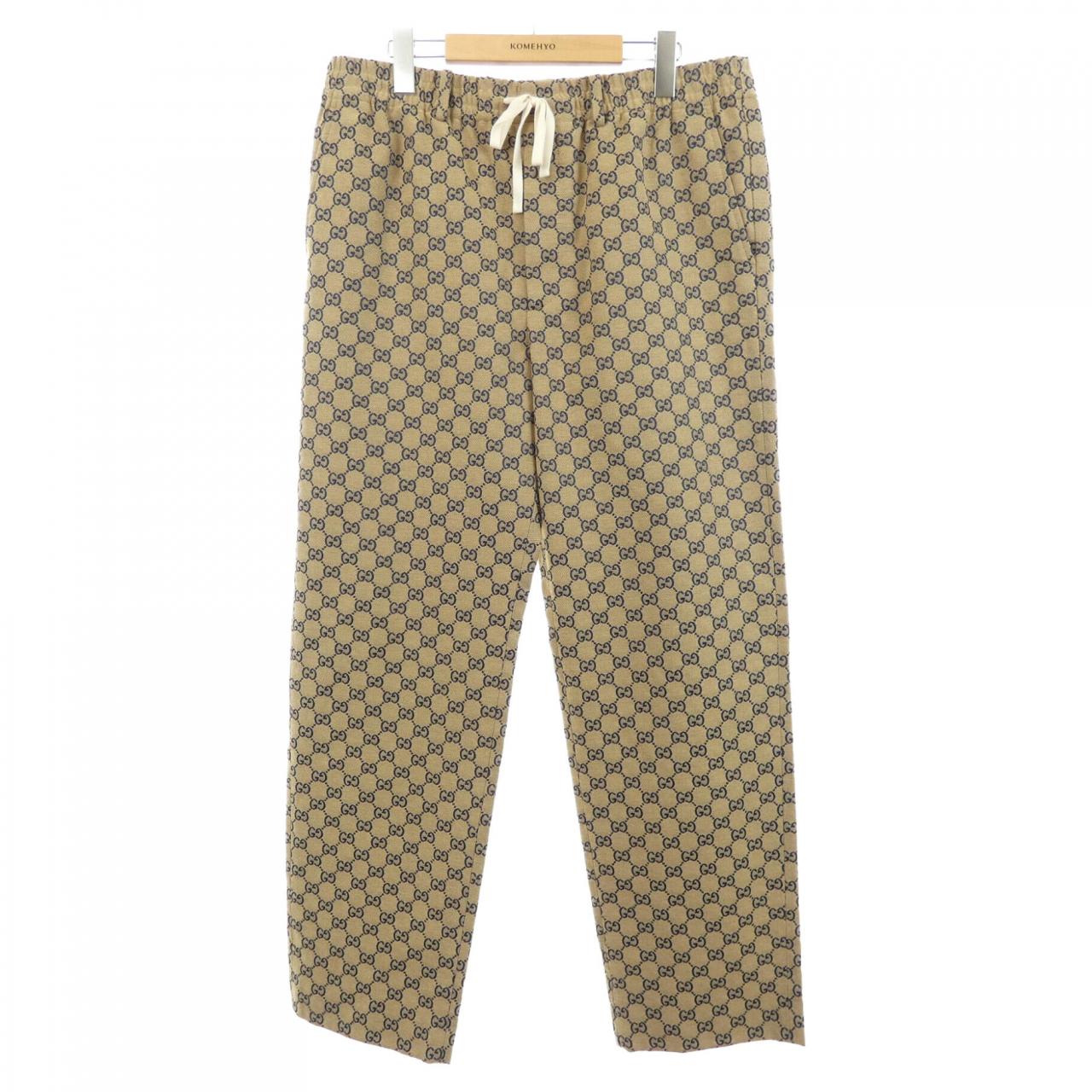 Gucci GG Canvas Leather Interlocking G Pants