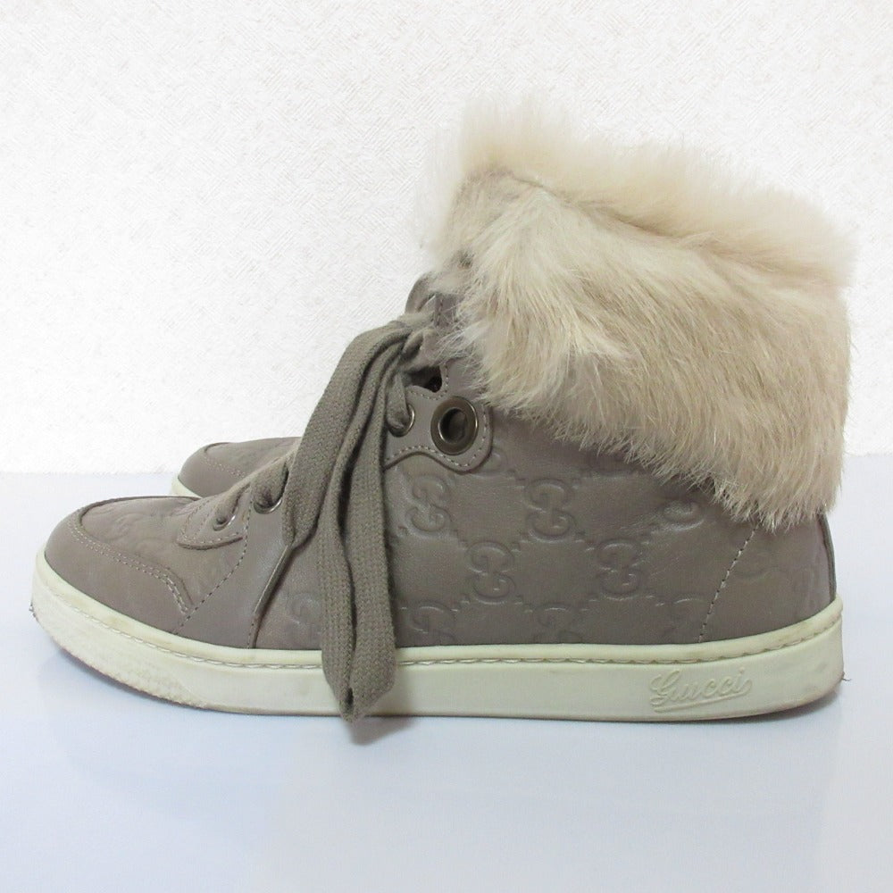 Gucci Interlocking G Shima Leather High Top Sneakers