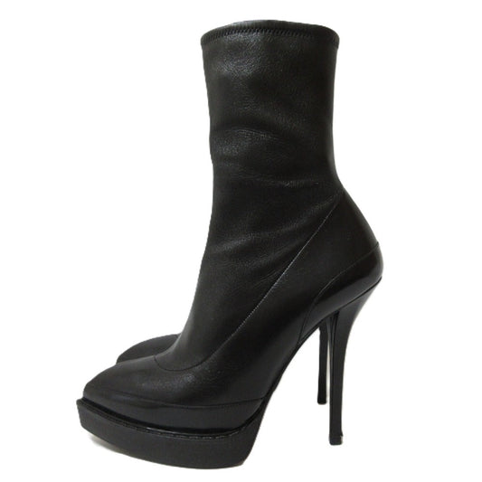 Gucci Leather Pointed Toe High Heel Short Boots