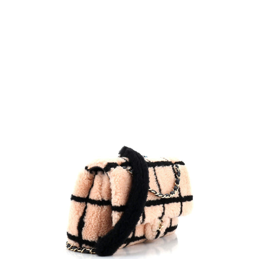 CC Flap Bag Square Printed Shearling Large