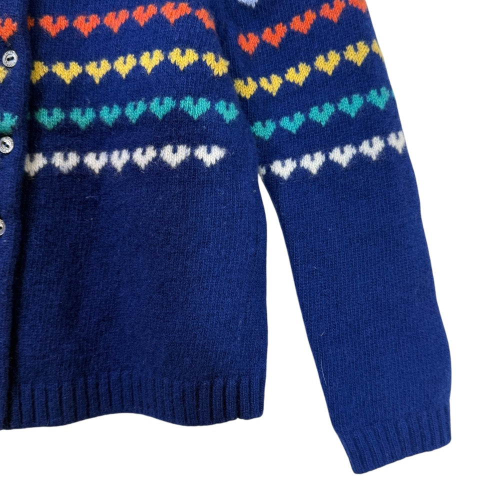 Gucci Heart Cashmere Blend Knit Cardigan