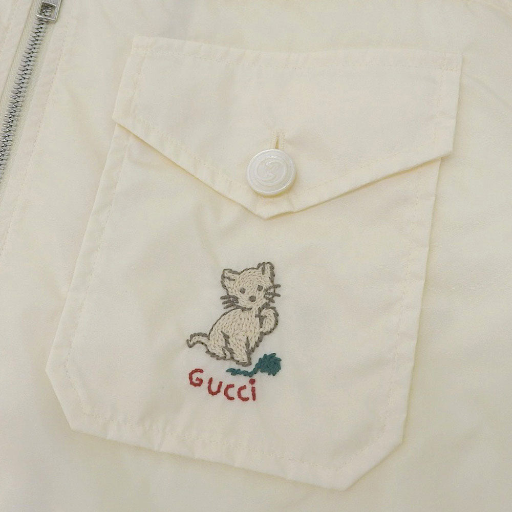 Gucci Cat Embroidery Nylon Coach Jacket