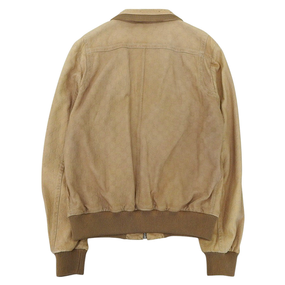 Gucci GG Pattern Lamb Leather Jacket