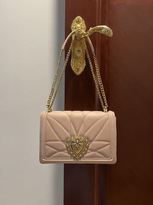 DG Large Devotion Bag In Quilted Nappa Pale Pink For Women 10in/26AmeliaDG B-Berry - BB 6651AV96780412