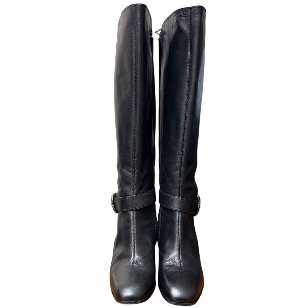 Gucci Tiger Head Leather Long Boots