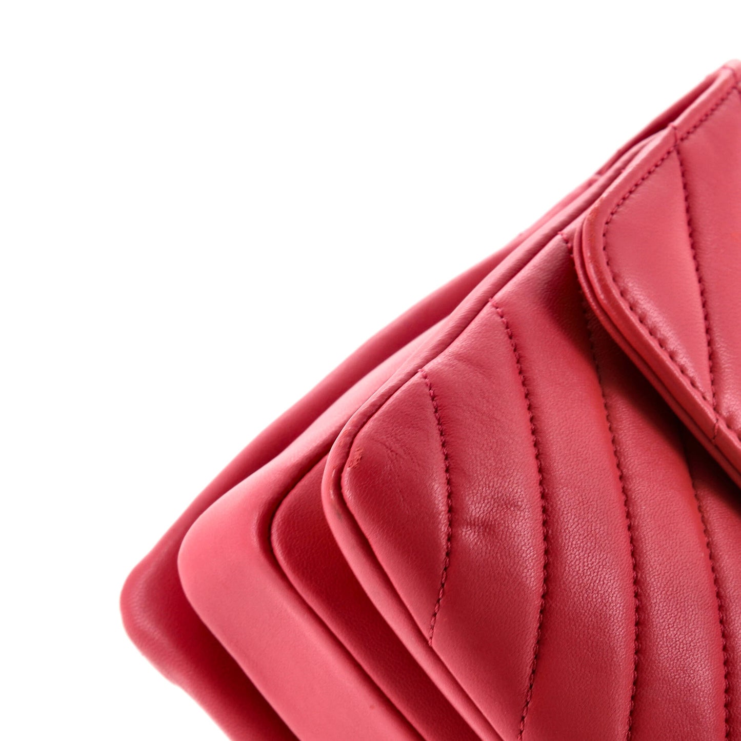 Trendy CC Top Handle Bag Chevron Lambskin Small