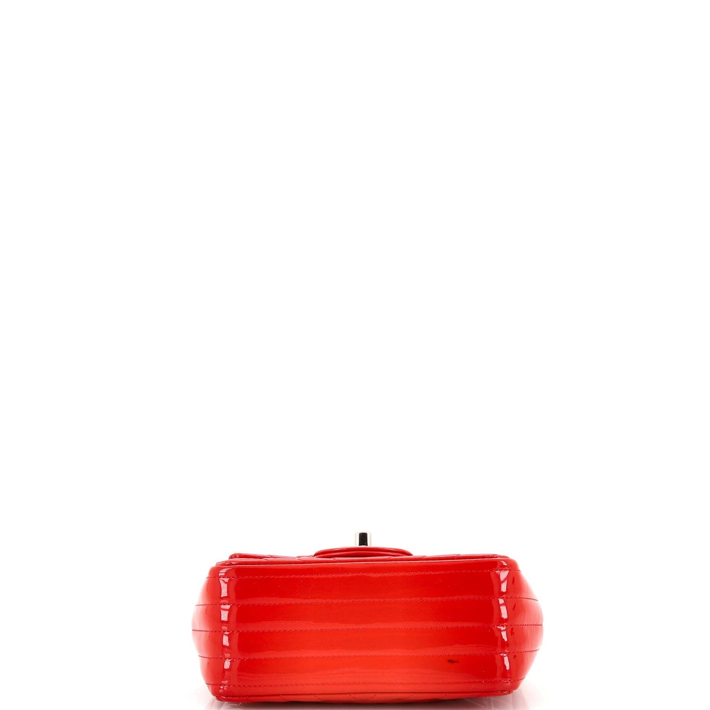 Square Classic Single Flap Bag Chevron Patent Mini