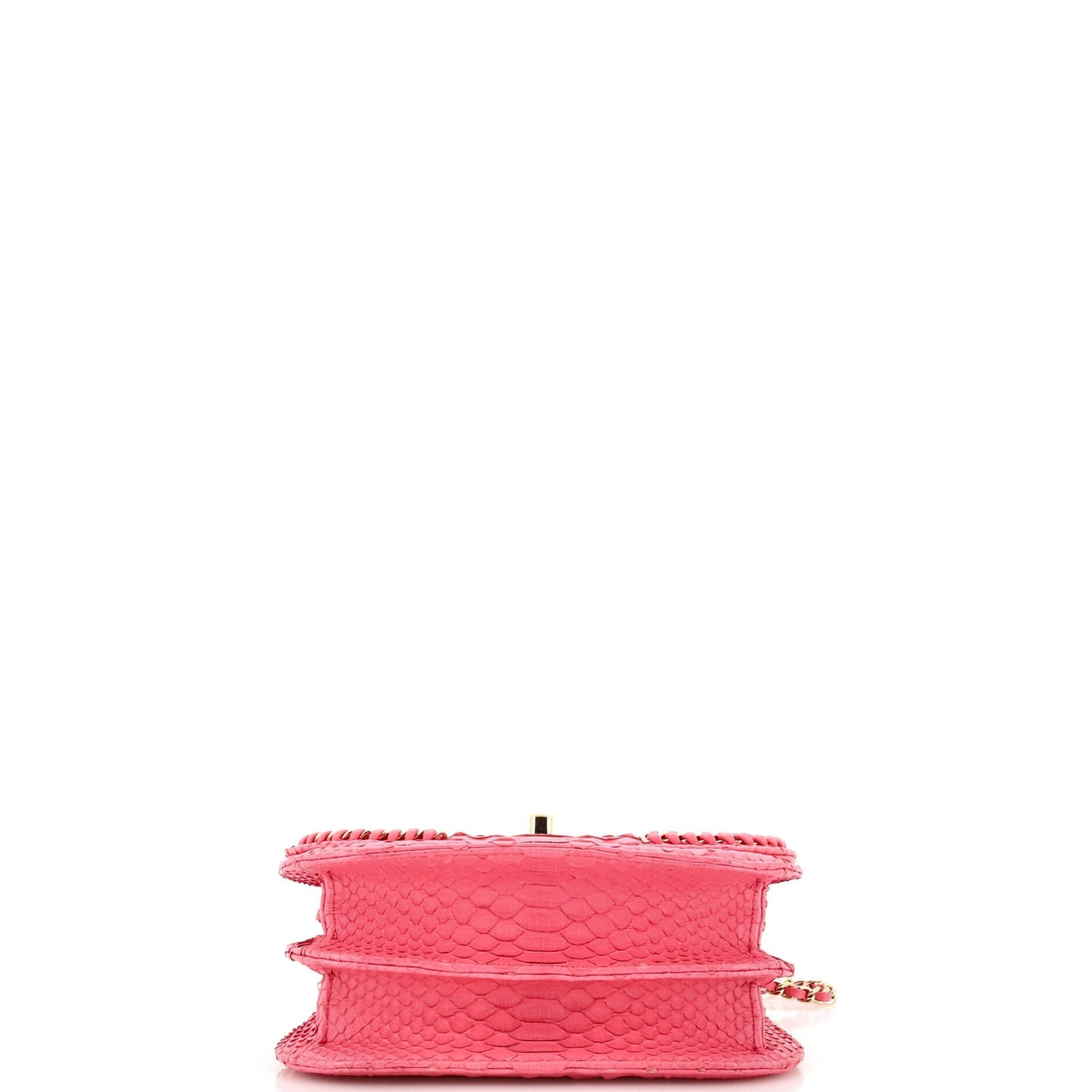 Braided Chic Flap Bag Python Small