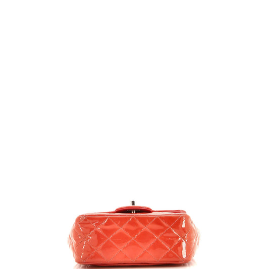 Square Classic Single Flap Bag Quilted Patent Mini