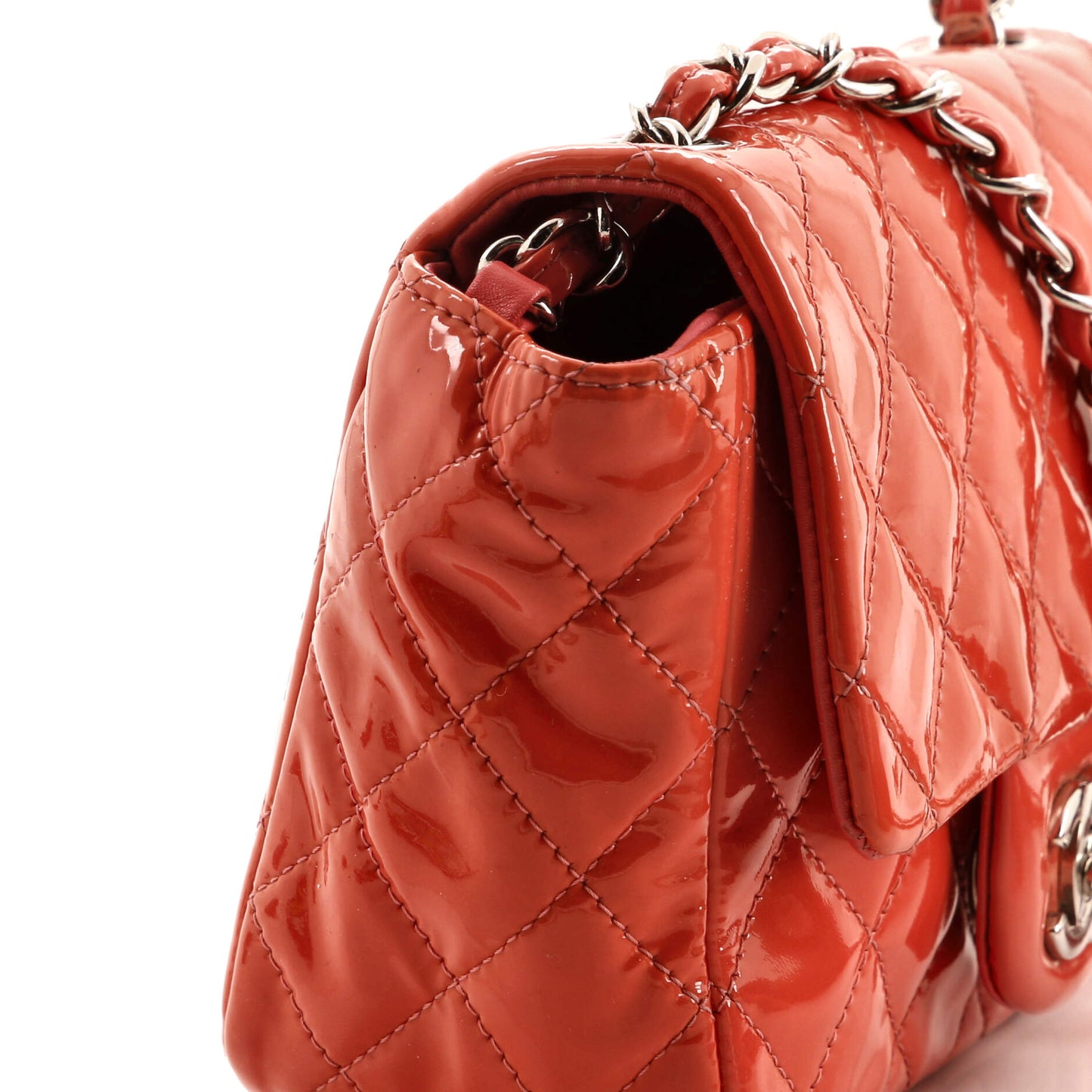 Square Classic Single Flap Bag Quilted Patent Mini