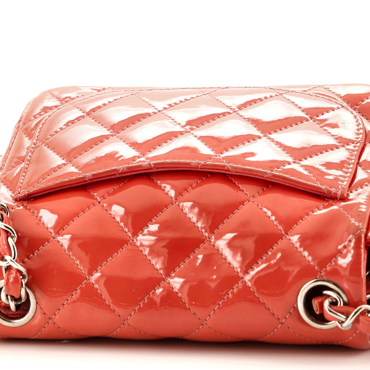 Square Classic Single Flap Bag Quilted Patent Mini