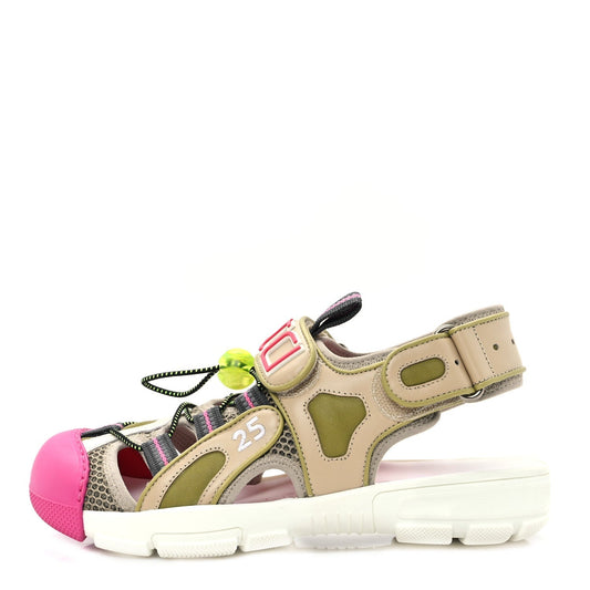 Amelia Mesh Fabric Tinsel Sport Sandals 36 Loess Sand Box Pink