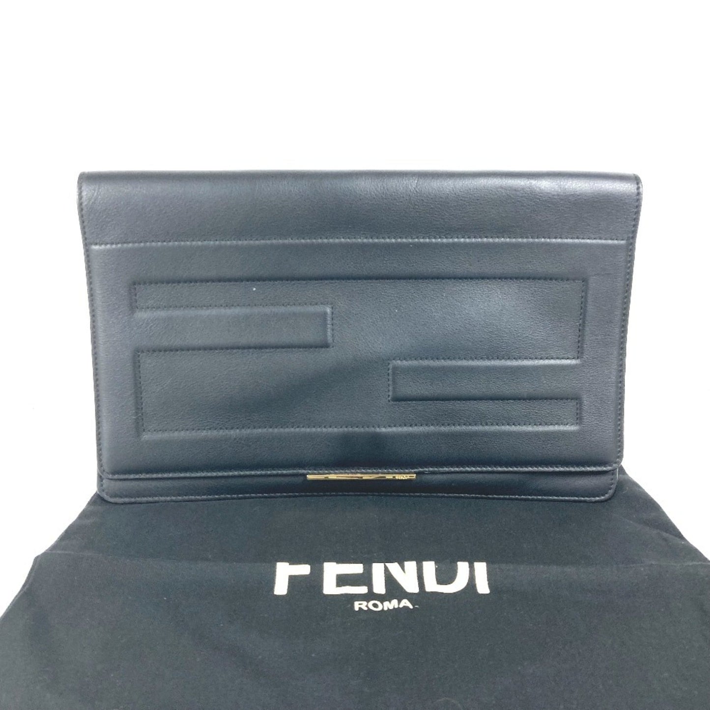 Fendi  Leather Clutch Bag Pouch (Pre-Owned)