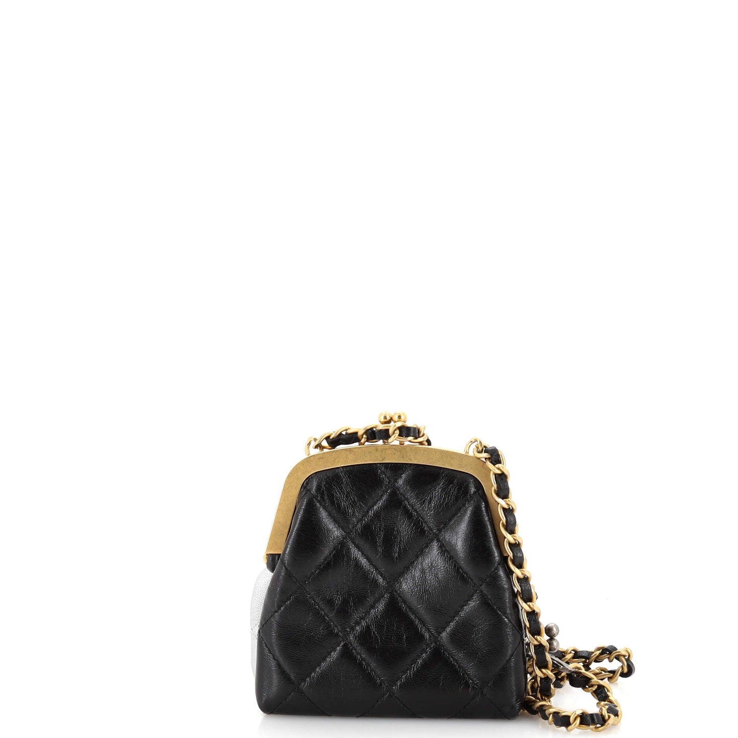 Multi Clutch with Chain Quilted Leather