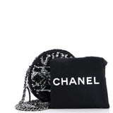 Round Clutch with Chain Sequins Mini