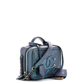 Filigree Vanity Case Quilted Iridescent Caviar Small