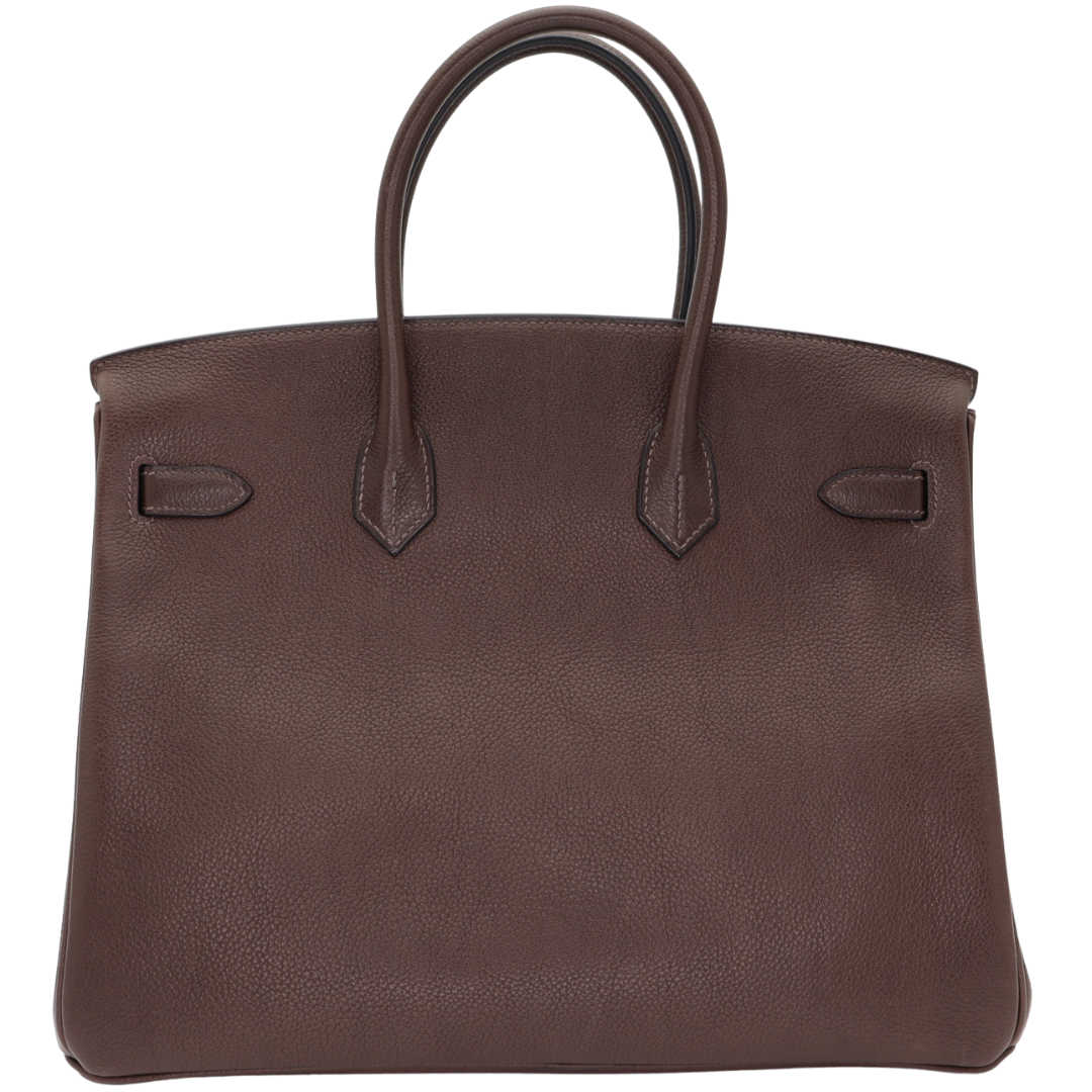 Hermès 30cm Birkin Ebene Barenia Faubourg Leather Gold Hardware