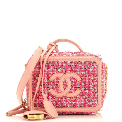 Filigree Vanity Case Quilted Tweed Small