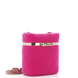 Logo Box Vanity Case with Chain Quilted Tweed Small