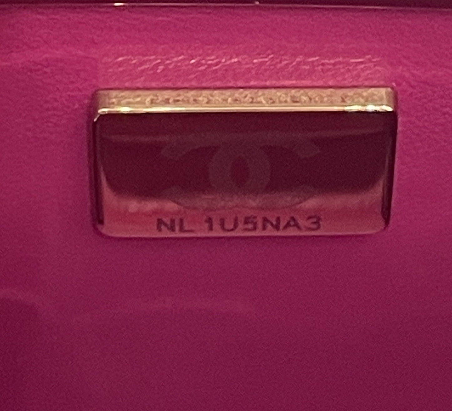 Logo Box Vanity Case with Chain Quilted Tweed Small