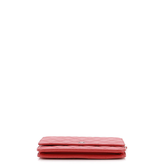 Wallet on Chain Quilted Iridescent Caviar