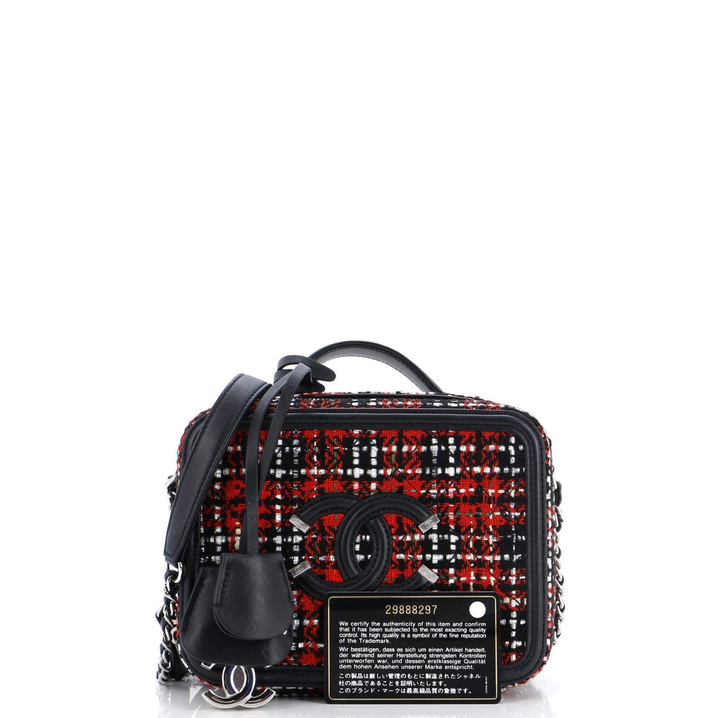 Filigree Vanity Case Quilted Tweed Small