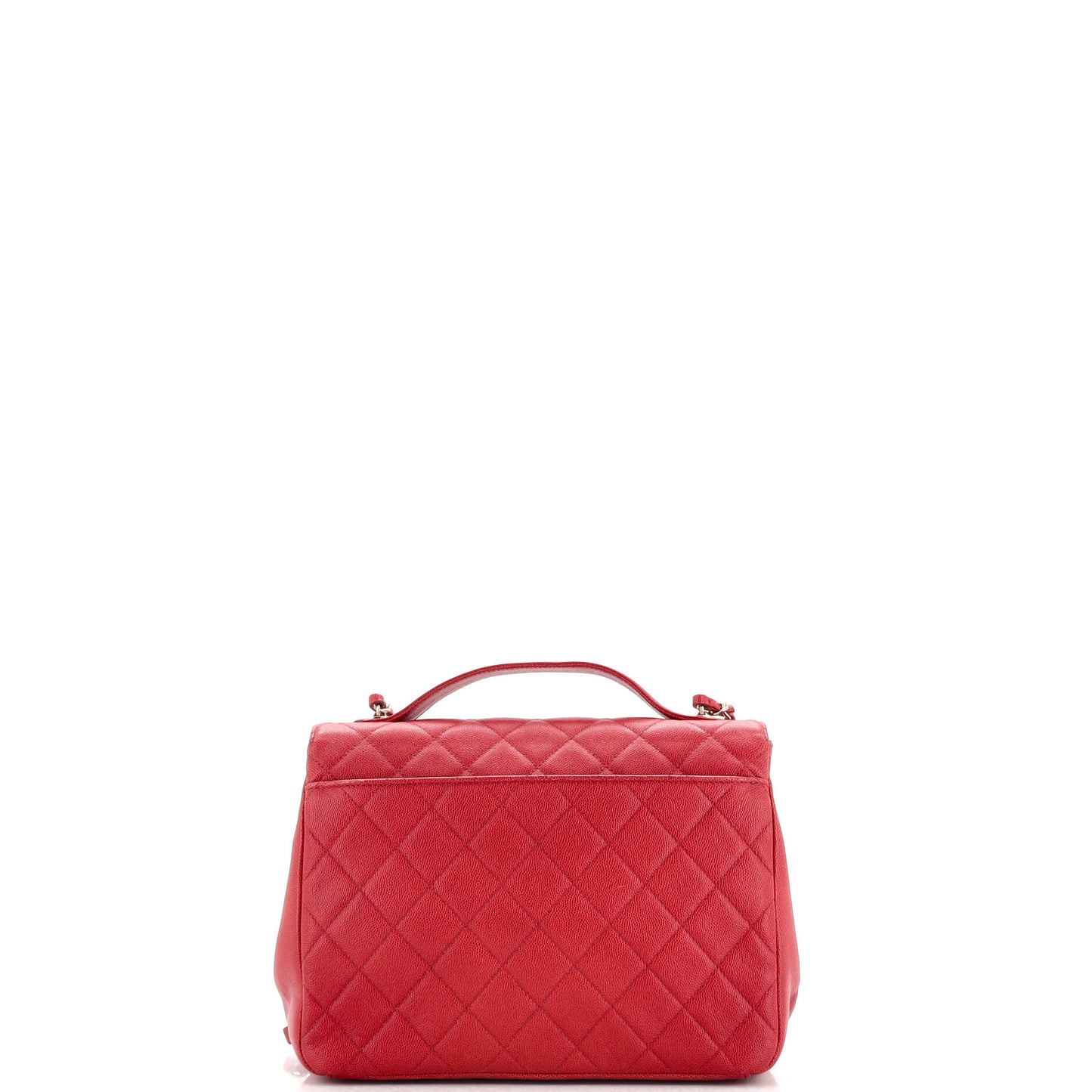 Business Affinity Flap Bag Quilted Caviar Large