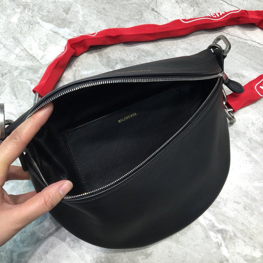 BLN-Ciaga Souvenir XXS Belt Bag In Black, For Women,  Bags 11.8in/30cm
