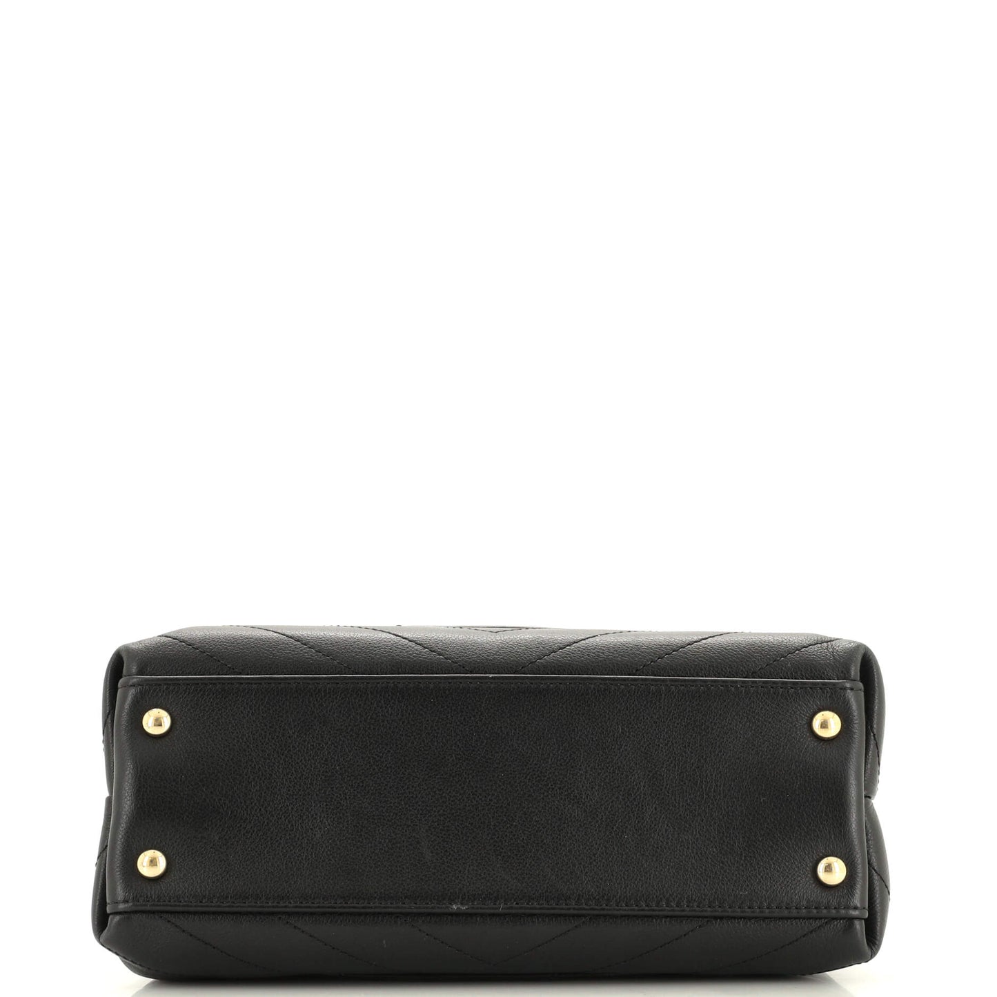 Chevron Chic Top Handle Bag Chevron Calfskin Small