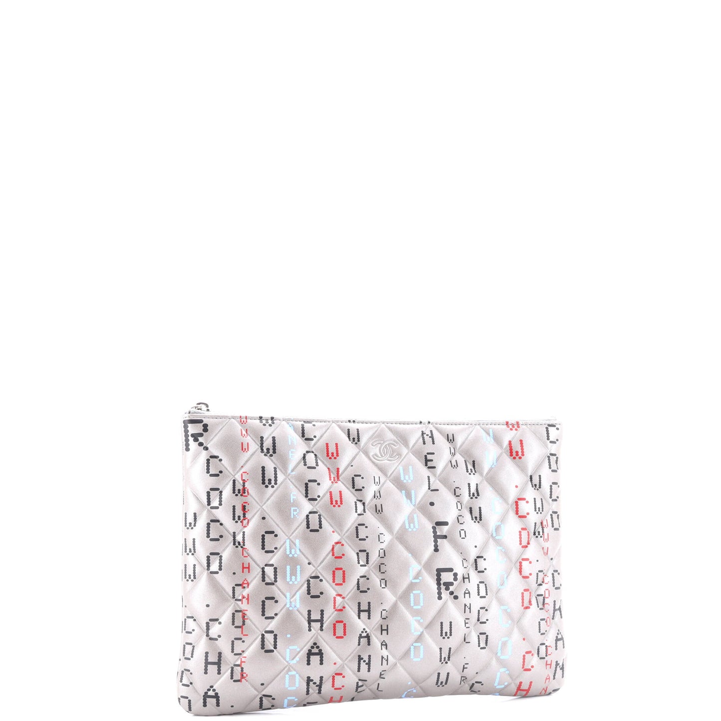 Data Center O Case Clutch Quilted Printed Lambskin Medium