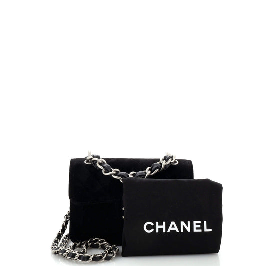 Double You CC Flap Bag Quilted Velvet Mini