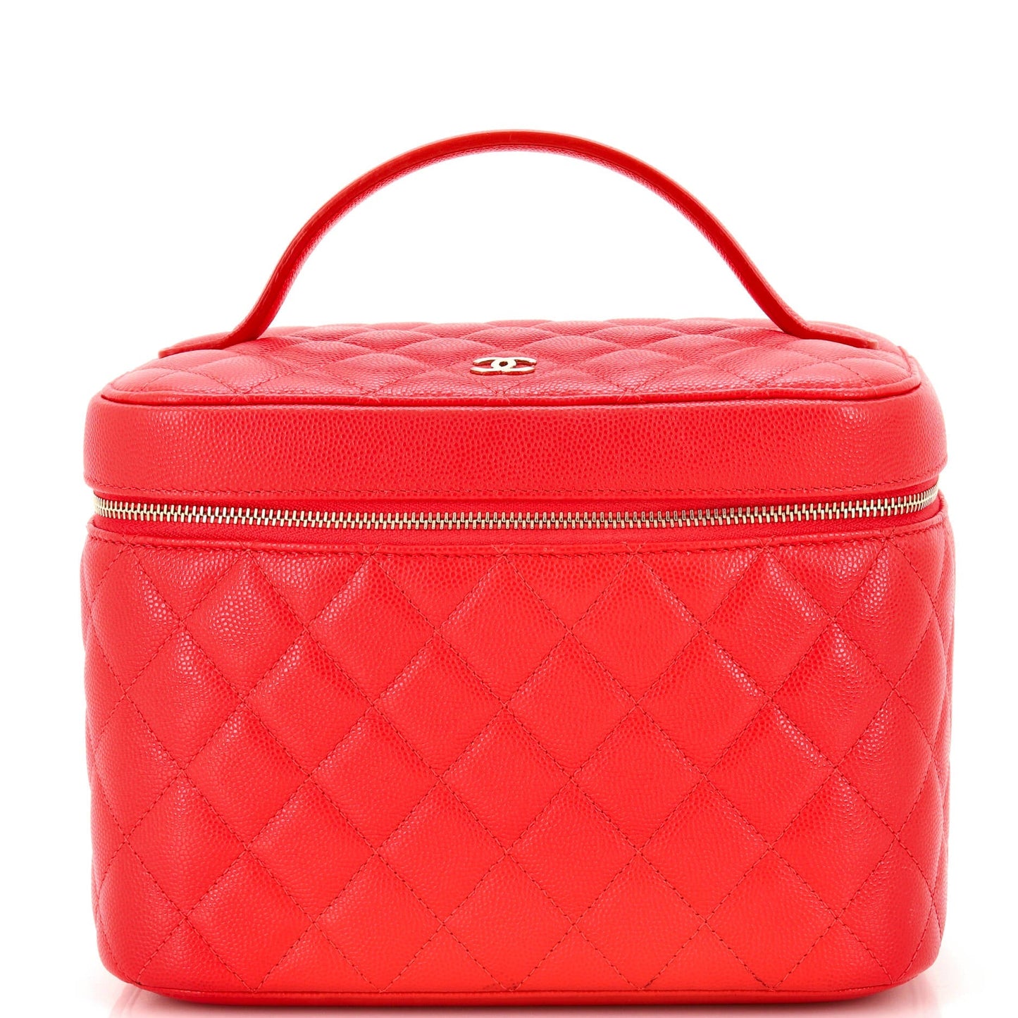 Classic Vanity Case Quilted Caviar Medium