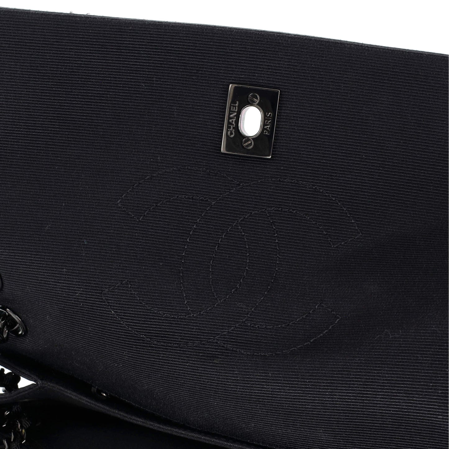 Two Tone Flap Bag Quilted Tweed Small
