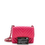 Square Classic Single Flap Bag Chevron Lambskin Mini