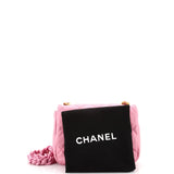 Lacquered Metal CC Flap Bag Quilted Lambskin Small