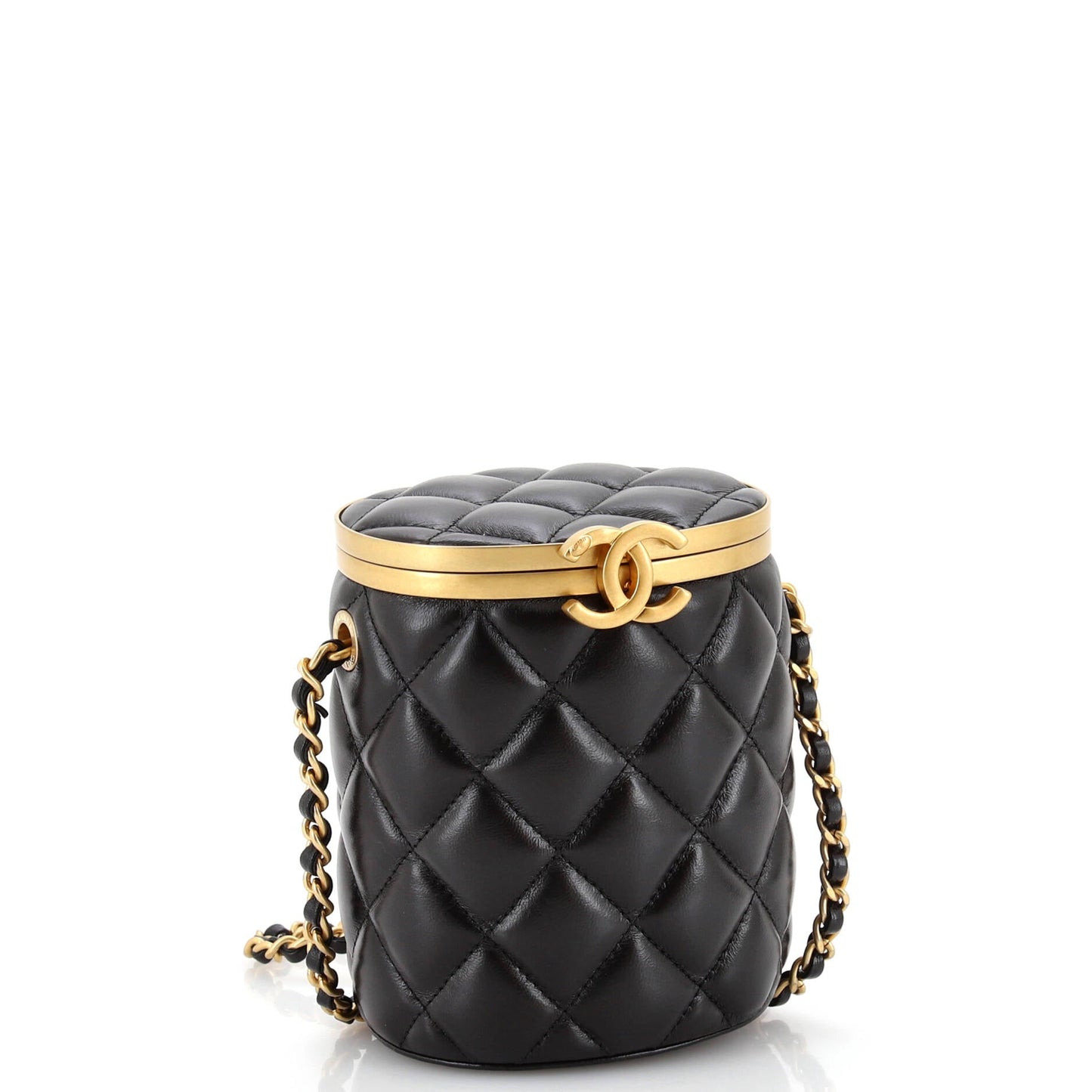 Crown Box Vanity Bag Quilted Lambskin Mini