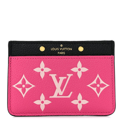 Louis Vuitton Empreinte Spring In The City Card Holder Black White Pink