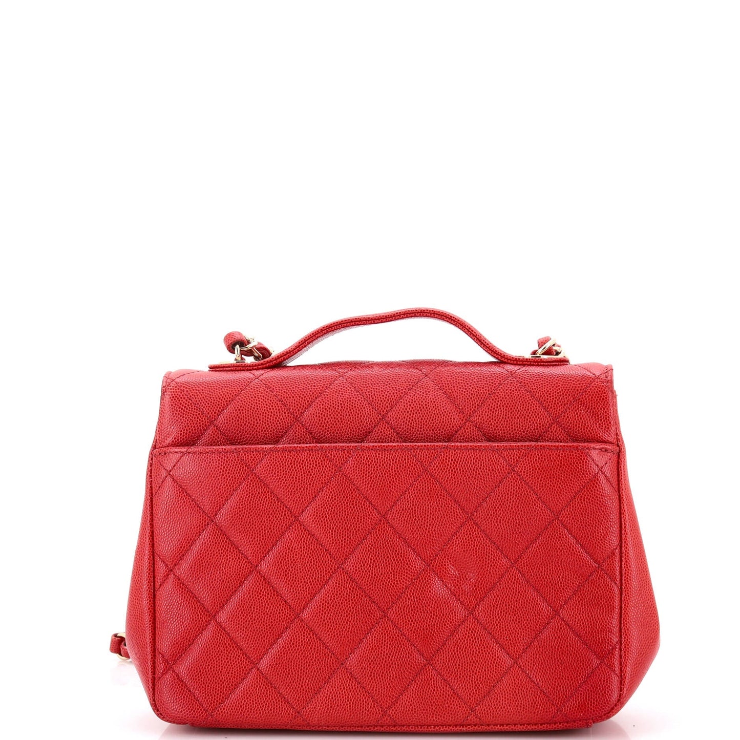 Business Affinity Flap Bag Quilted Caviar Small