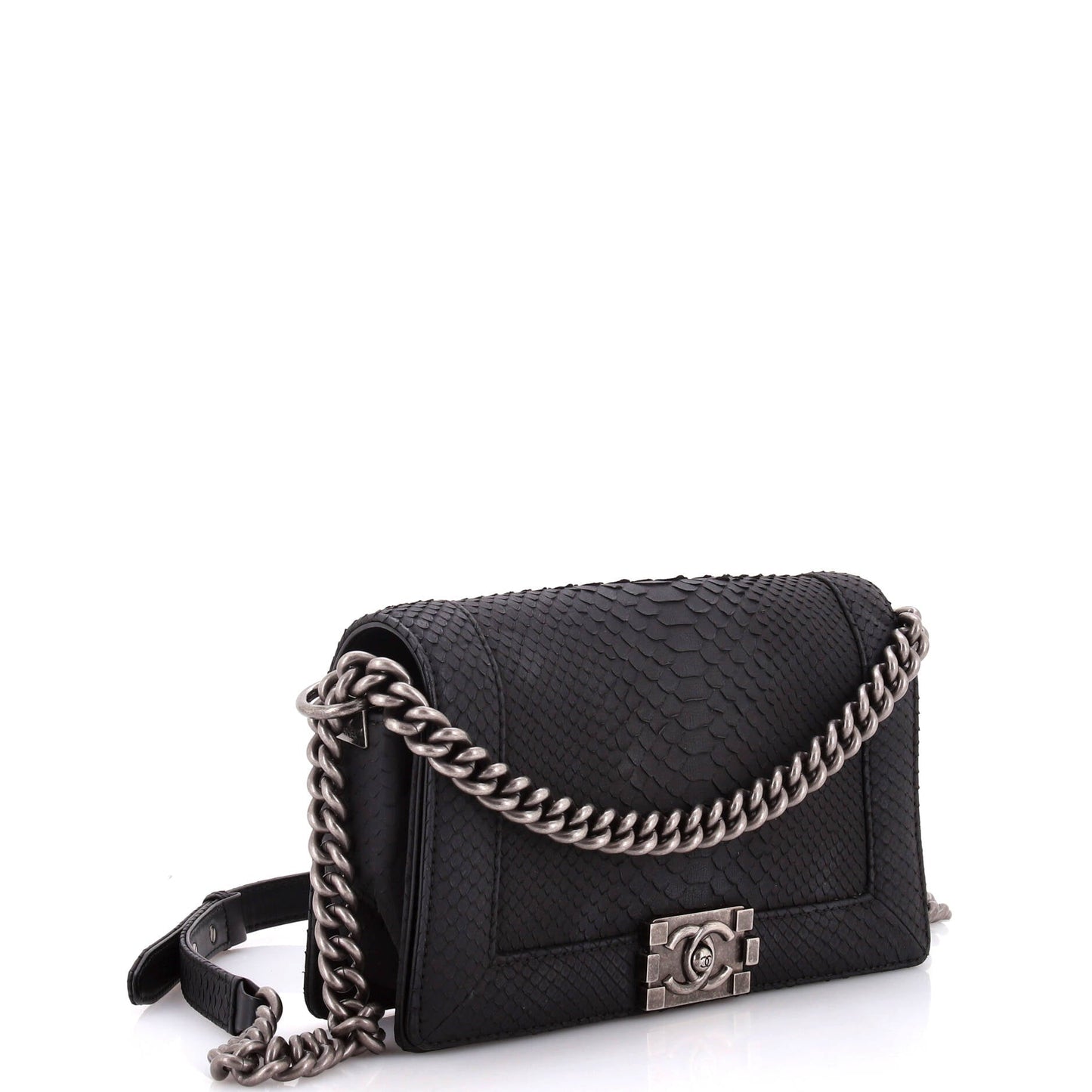 Boy Flap Bag Matte Gentle Python Old Medium