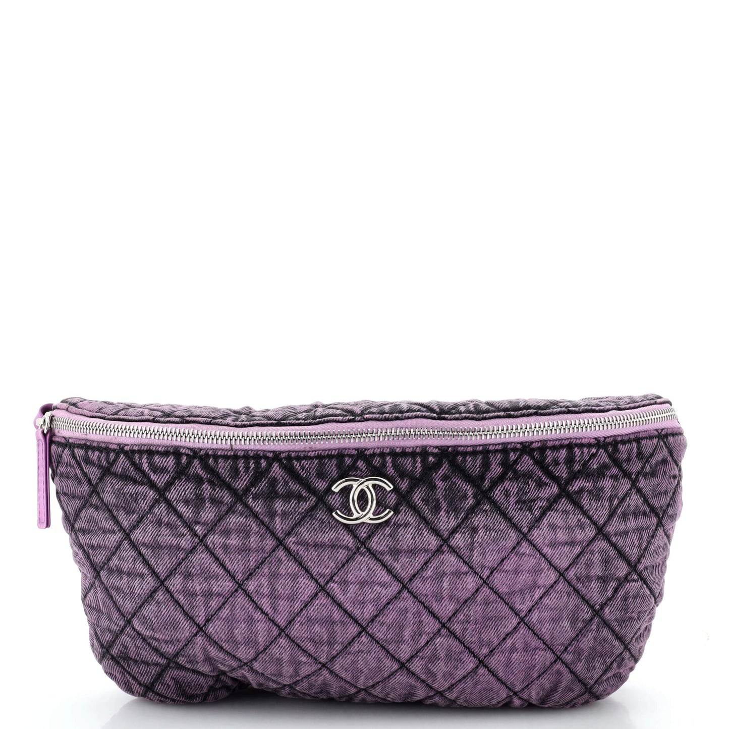 Denimpression Waist Bag Quilted Distressed Denim