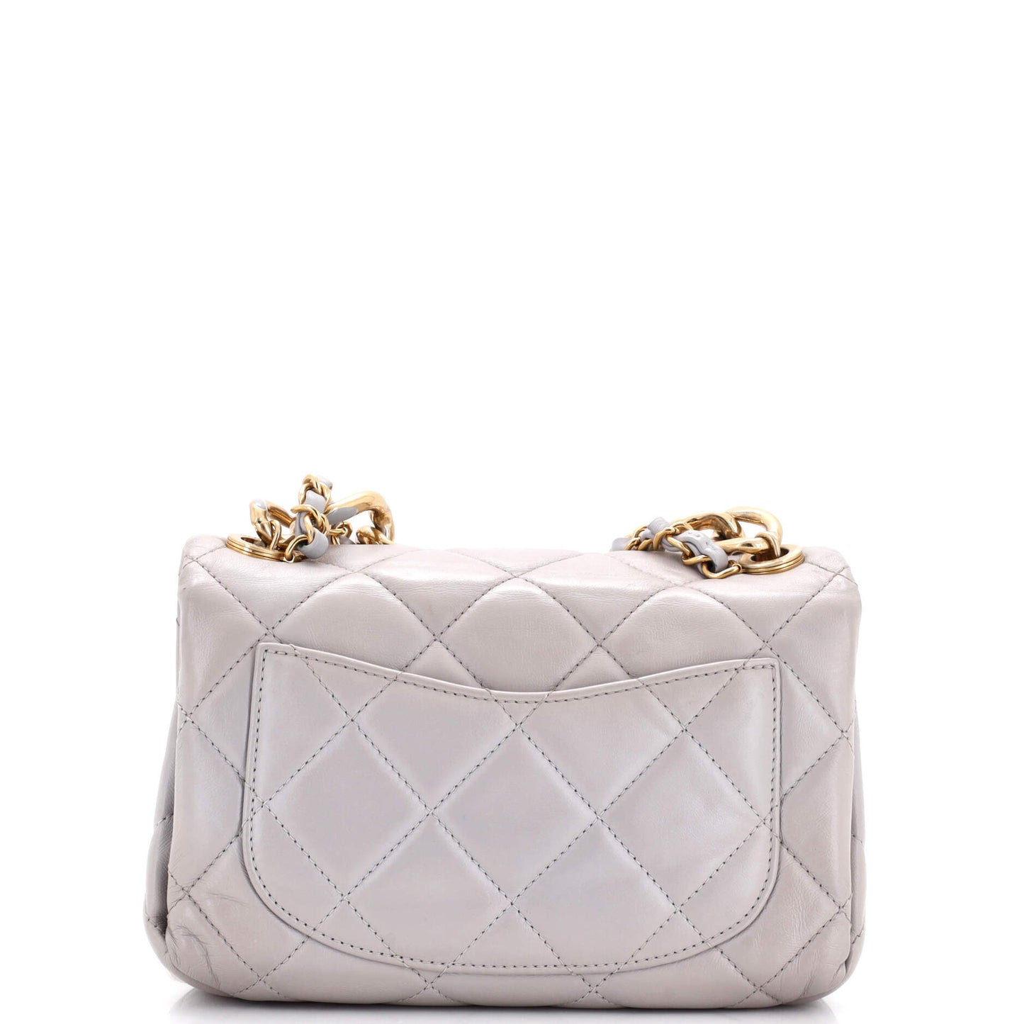 Color Match Flap Bag Quilted Lambskin Small