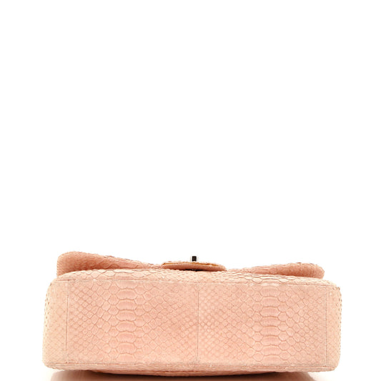 Classic Double Flap Bag Python Jumbo