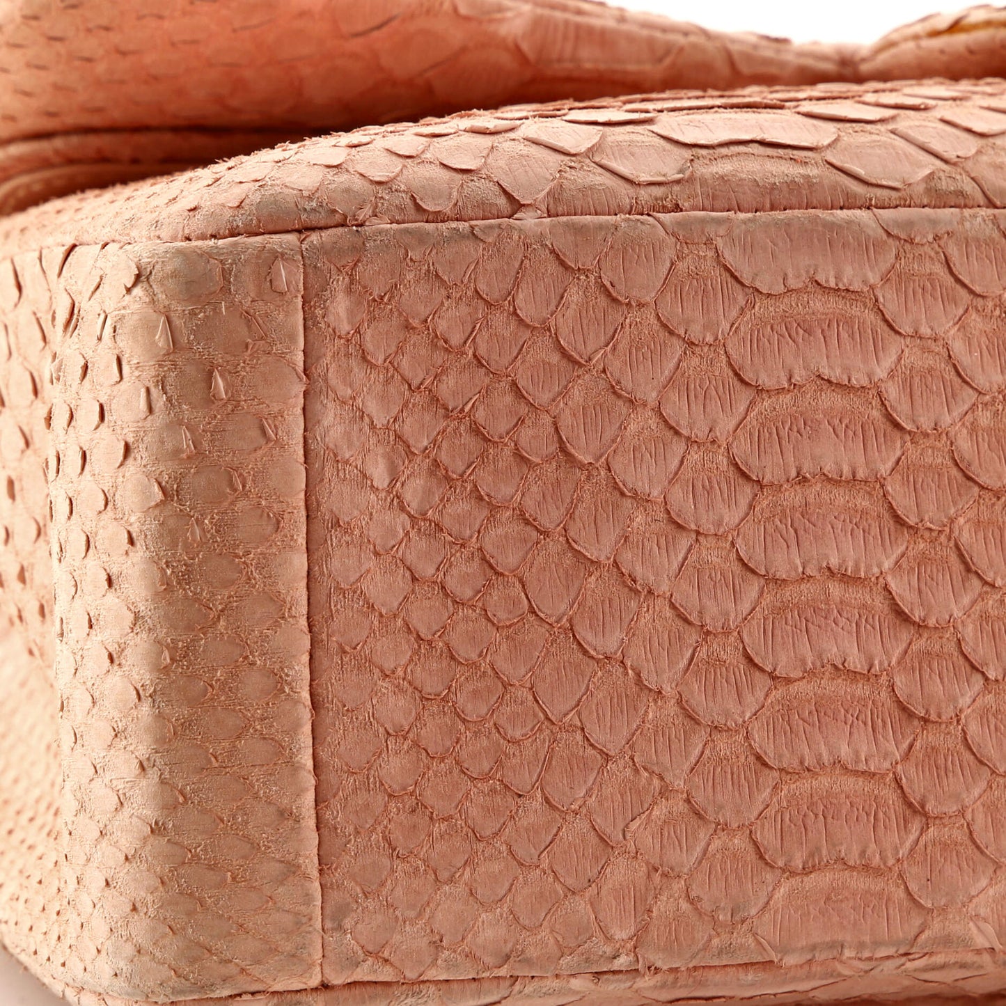 Classic Double Flap Bag Python Jumbo